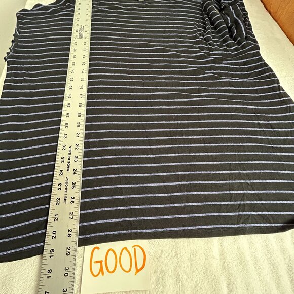 J. Jill Wearever Womens 2X Striped Rayon Stretch Pullover Tunic Top Black Purple - Picture 8 of 8